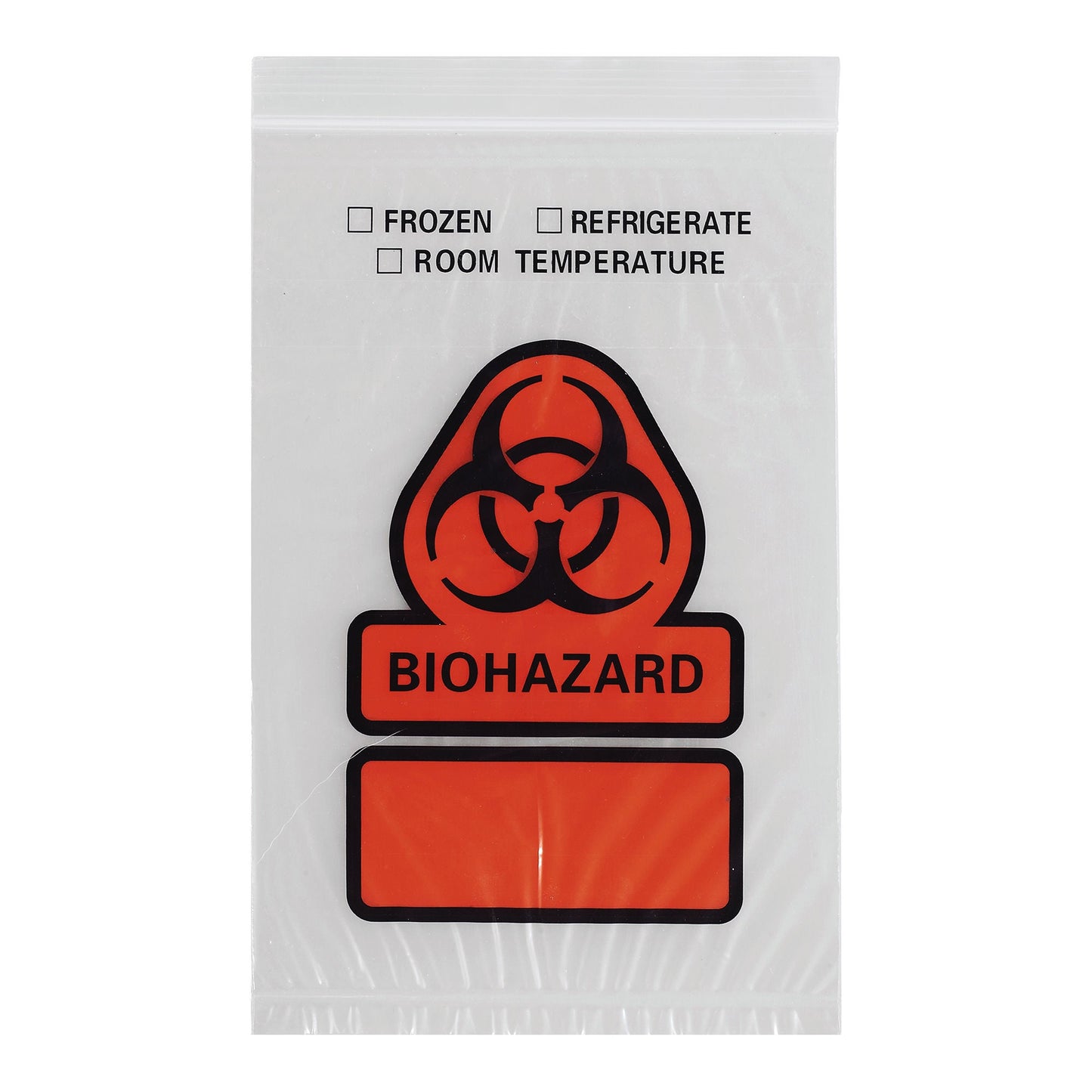 BAG, BIOHAZARD SPCMN TRANS W/OFLAP 6"X9" (1000/CS)