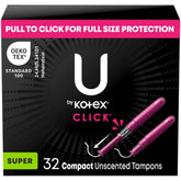 TAMPON, U BY KOTEX PREM SECURTY SUPER ABSRB (32/BX 6BX/CS)