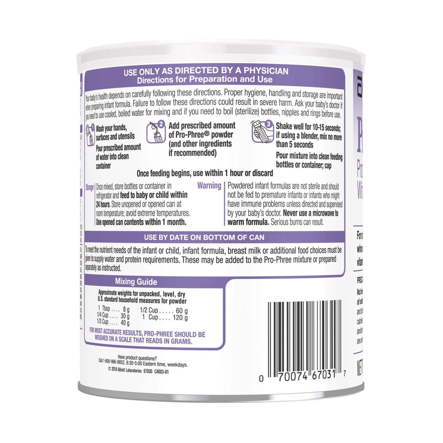 PRO-PHREE, PDR UNFLAV 14.1OZ (6/CS)