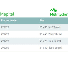 DRESSING, SILICONE MEPITEL STR3"X4" (10/BX 4BX/CS
