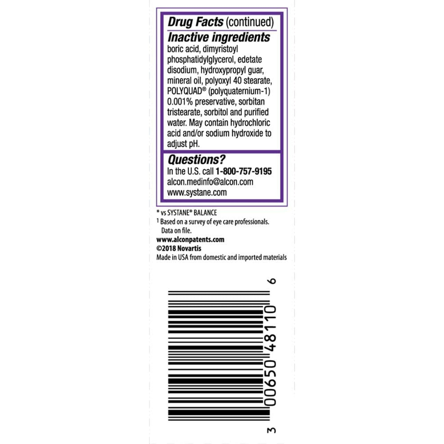 SYSTANE COMPLETE, DRP OPHTH 0.6% 10ML