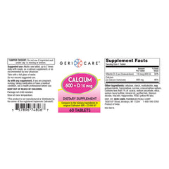 CALCIUM, TAB 600+D3 400IU (60/BT 12BT/CS)