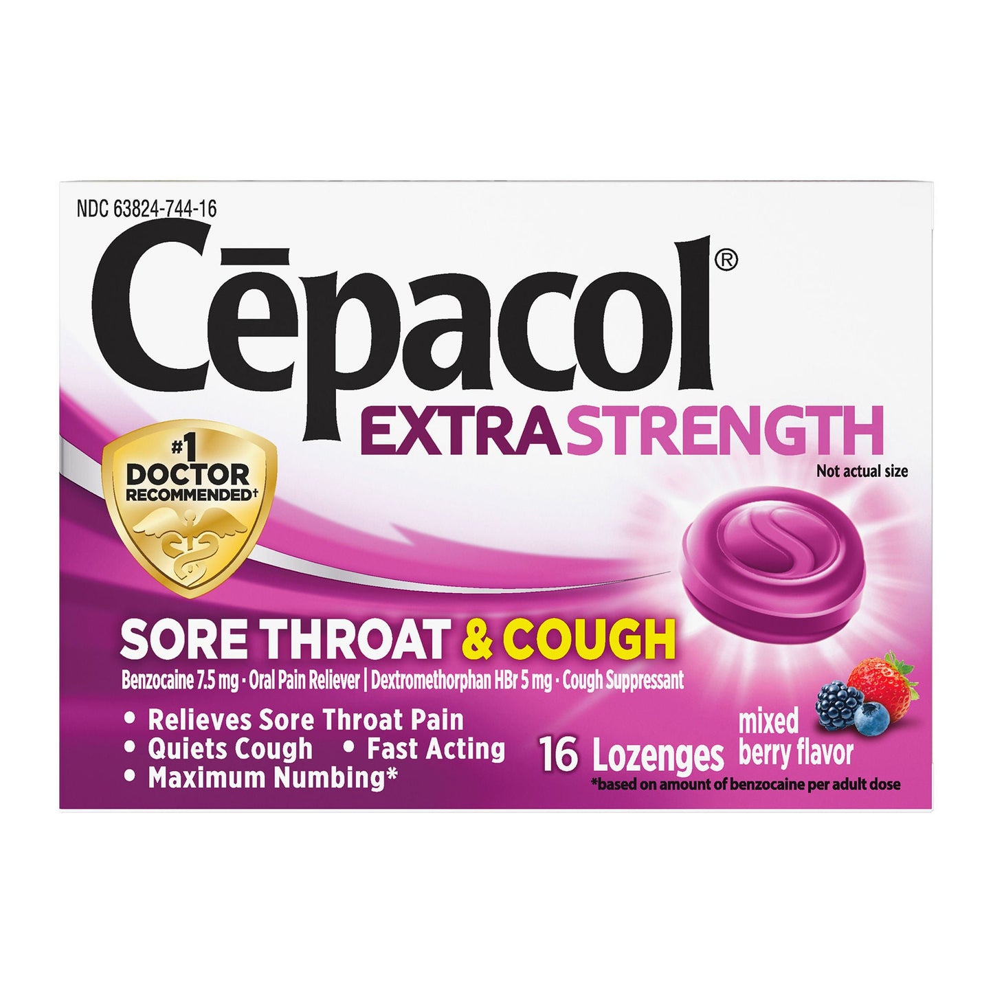 CEPACOL, LOZ SORE THROAT XS MIXED BERRY (16/CT)