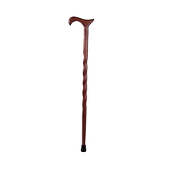 CANE, WOOD DERBY HANDLE TWISTED OAK RED 34"