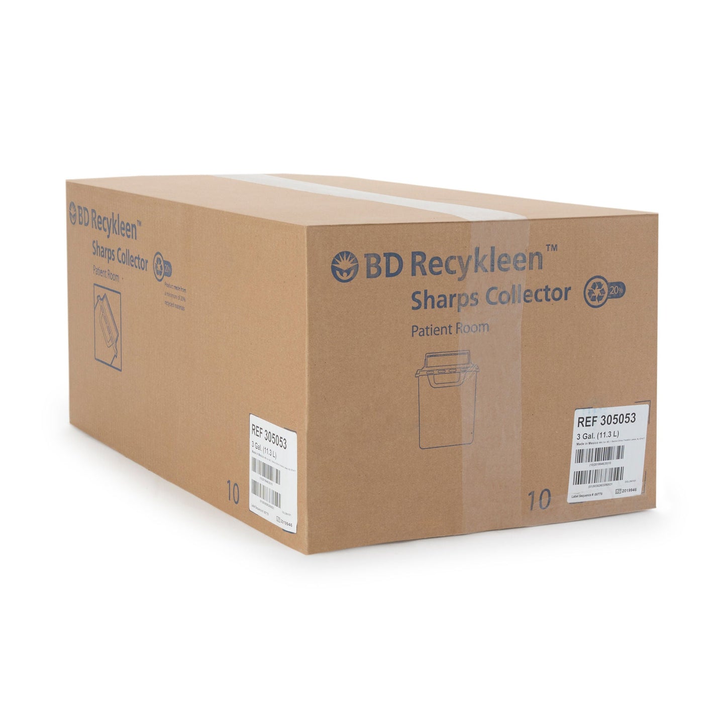 CONTAINER, SHARPS PEARL 3GL RECYKLEEN (10/CS)