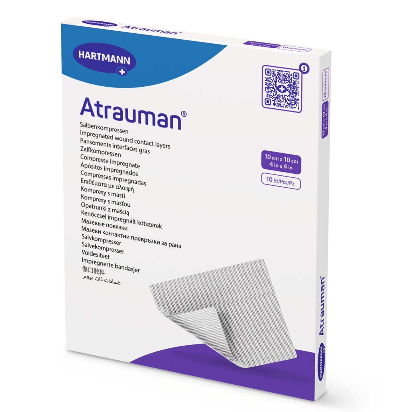 DRESSING, WOUND ATRAUMAN IMPREGNATED 4"X4" (10/BX)