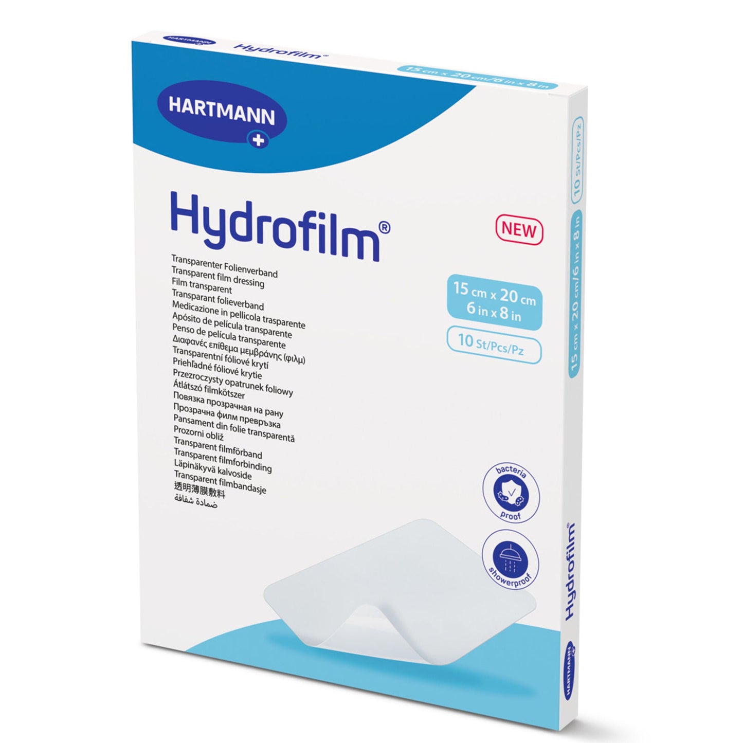 DRESSING, WOUND HYDROFILM ADH TRNSPRNT 6"X8" (10/BX)