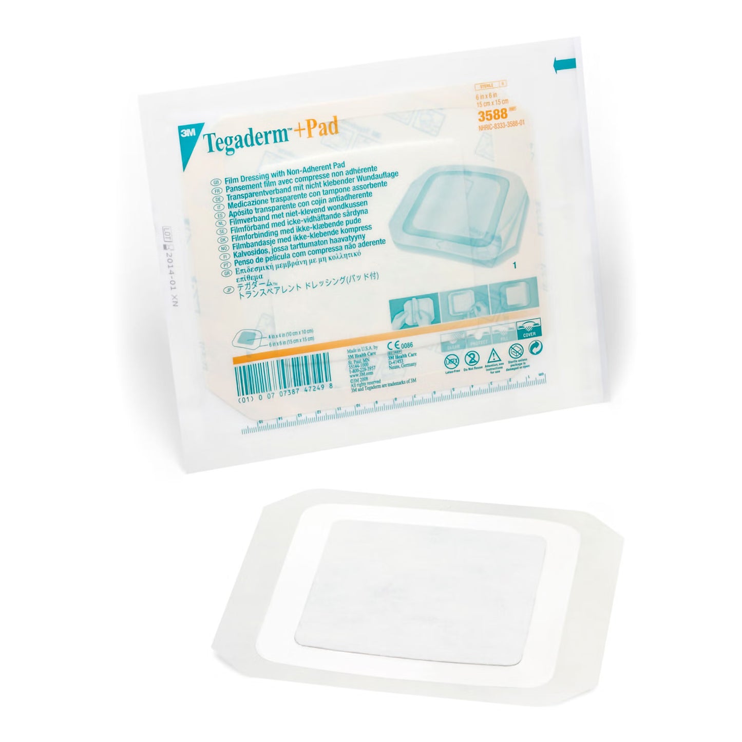 TEGADERM, DRESSING PAD 6"X6" (25/BX 4BX/CS) 3M
