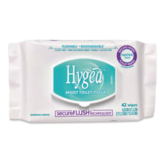 WIPE, TOILET FLUSHABLE HYGEA MOIST (42/PK 12PK/CS)