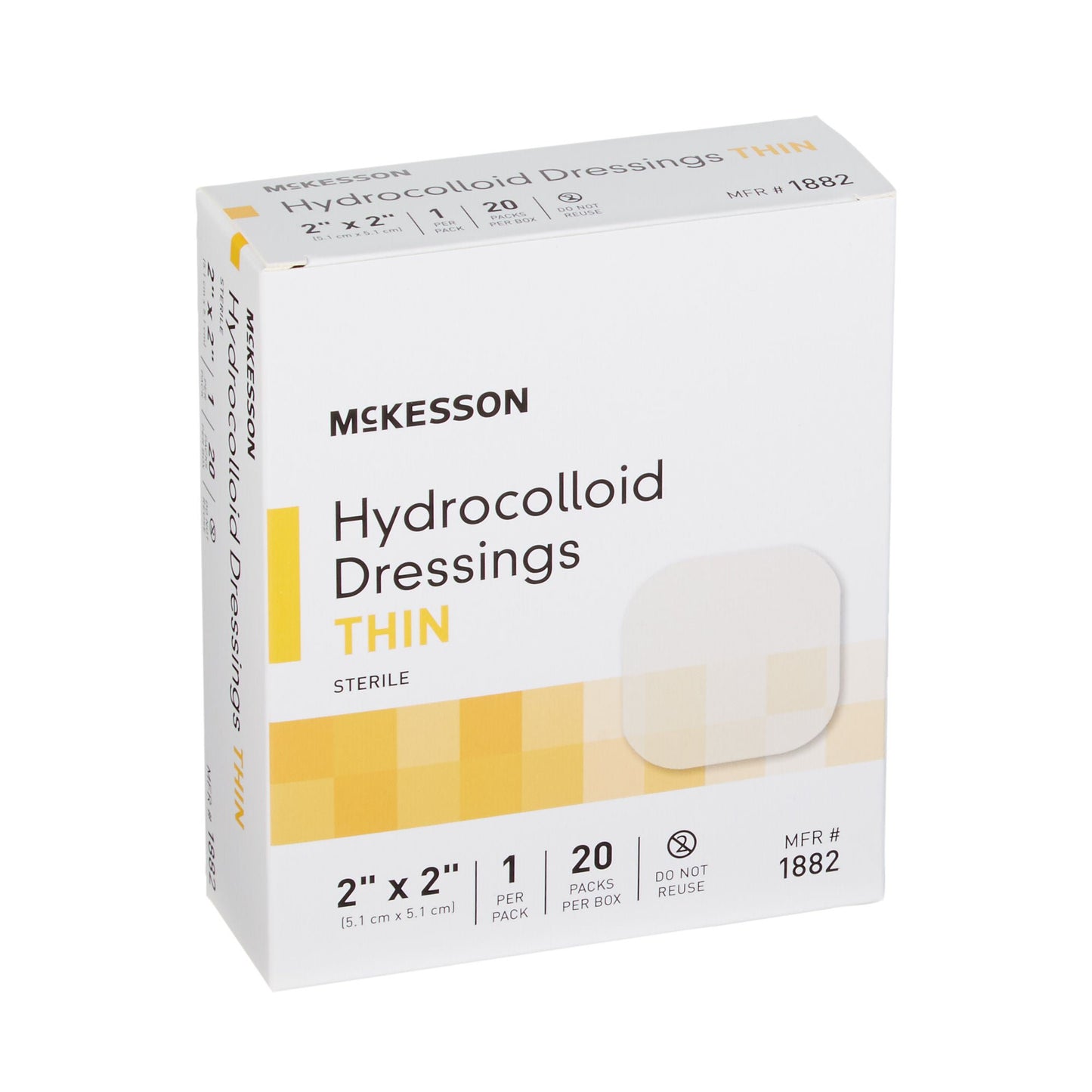 DRESSING, HYDROCOLLOID THIN STR 2"X2" (20/BX 20BX/
