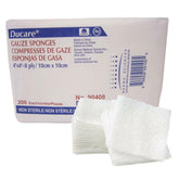 SPONGE, GAUZE 8PLY 4"X4" N/S (200/PK 20PK/CS)