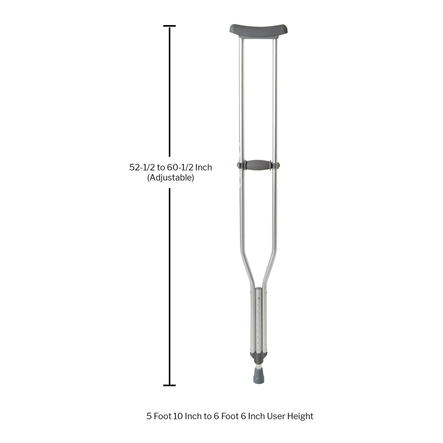 CRUTCH, ALUMINIUM QUICK ADJ TALL ADLT 350LB (8PR/CS)