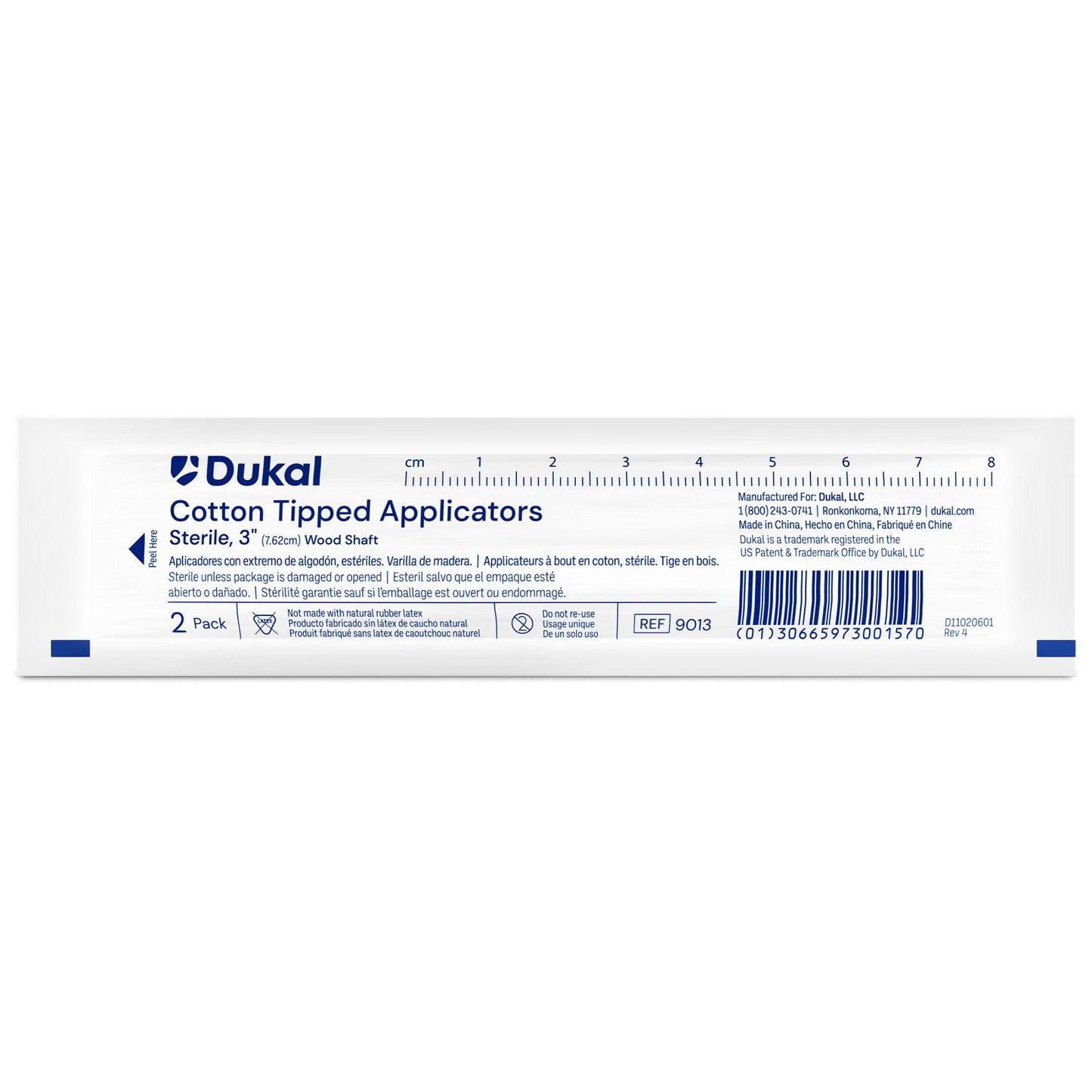 APPLICATOR, COTTON TIPPED ST 3" (2/PK100PK/BX10BX/CS)