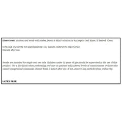 SWAB, ORAL UNTREATED (20/PK 50PK/CS)