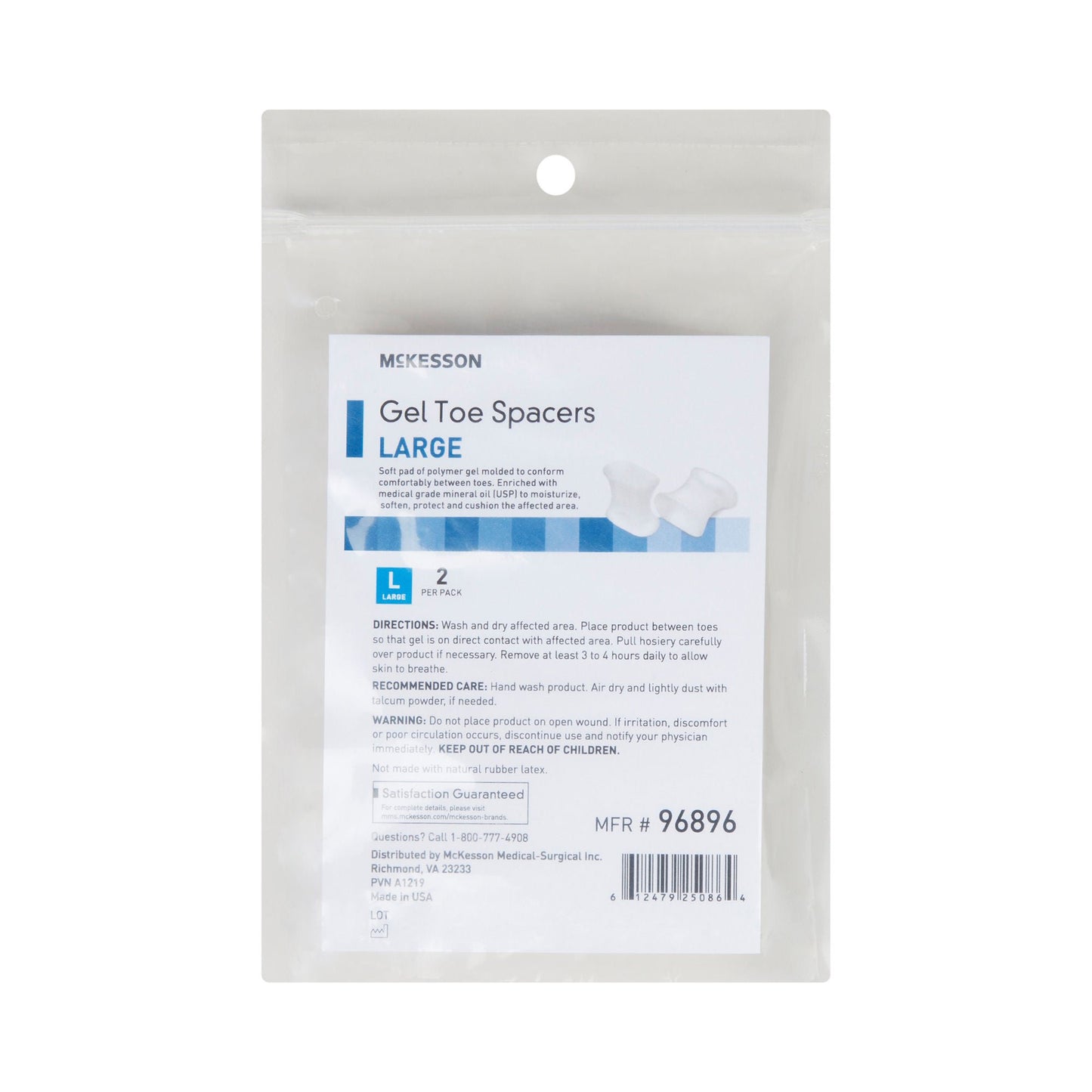 TOE SPACER, GEL THIN LG (2EA/P(2/PK)