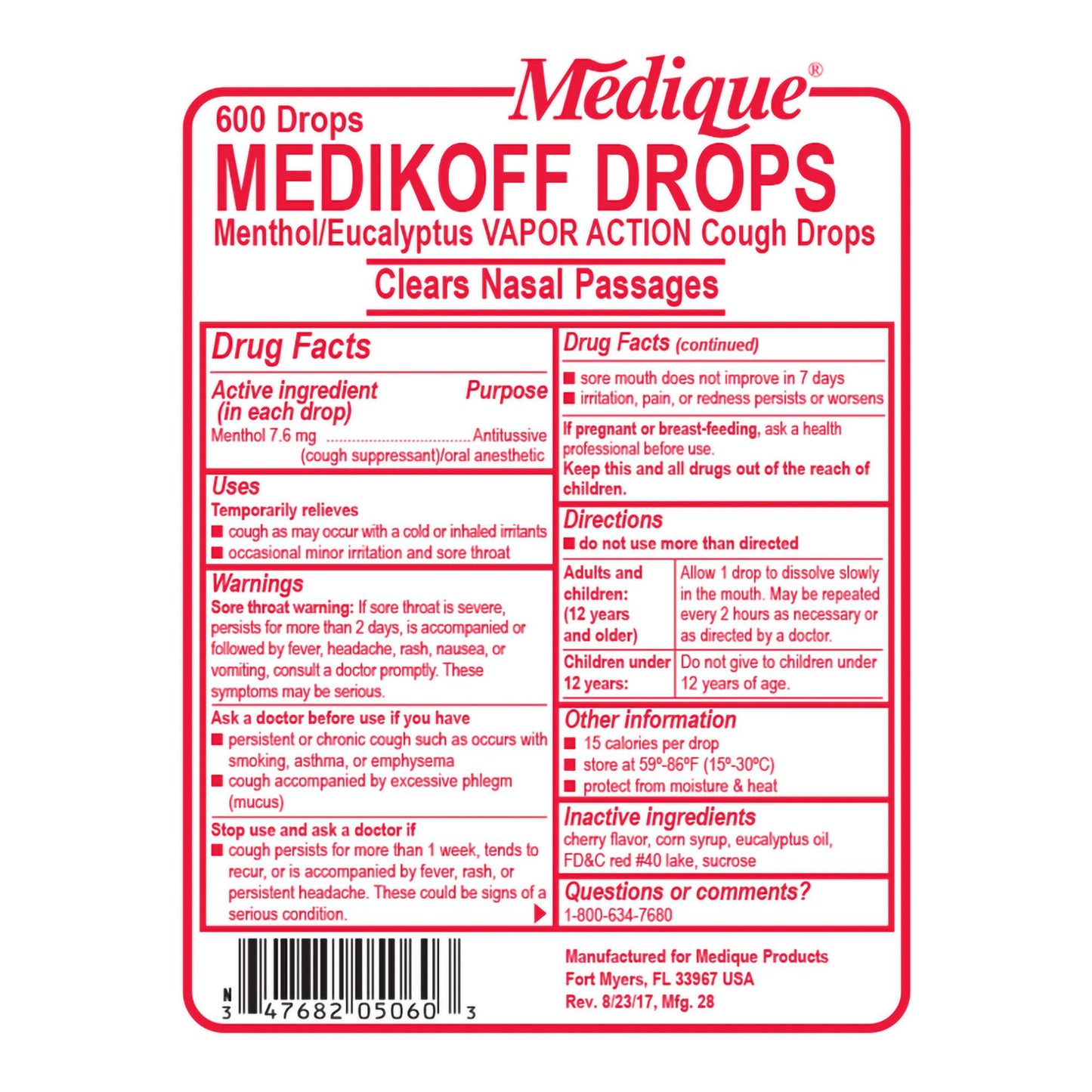 MEDIKOFF, LOZENGE (600/BX 2BX/CS)