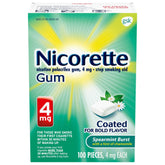 NICORETTE, GUM SPEARMINT BURST/CHAMOMILE 4MG (100/CT)