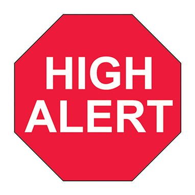 LABEL, HIGH ALERT (1000/PK)