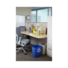 WASTEBASKET, RECYCLE 28QT BLU SALFLD