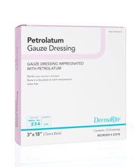 GAUZE, WOUND PETROLATUM 3"X18"(12/BX)