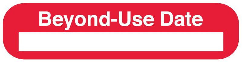 STICKER, "BEYOND USE DATE" (1 000/RL)