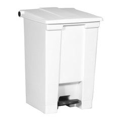 CAN, WASTE RUBBERMAID RECTANGULAR STEP-ON WHT 12GL