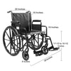 WHEELCHAIR, DDA SF 20" 350LBS