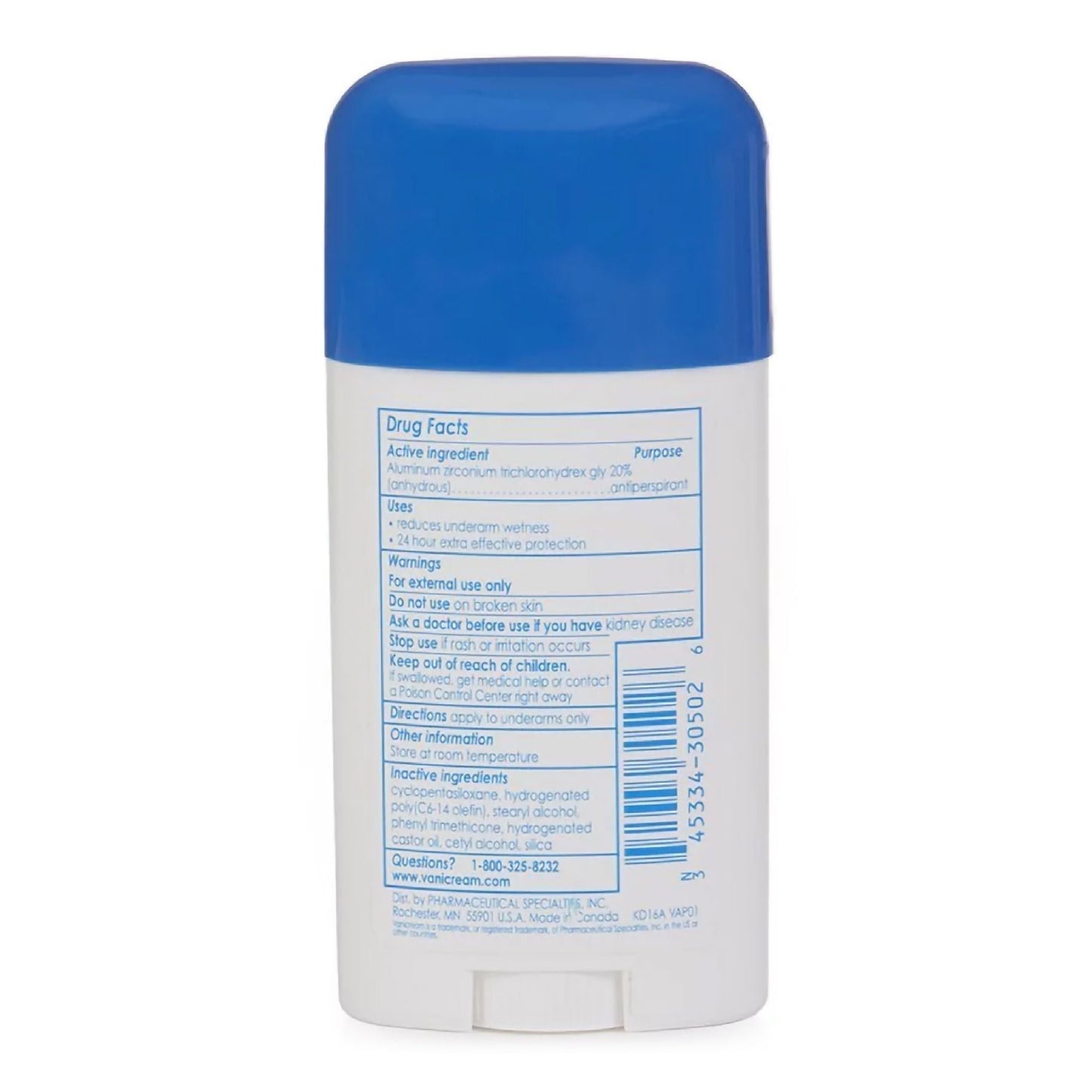 VANICREAM, DEODORANT 2.25OZ
