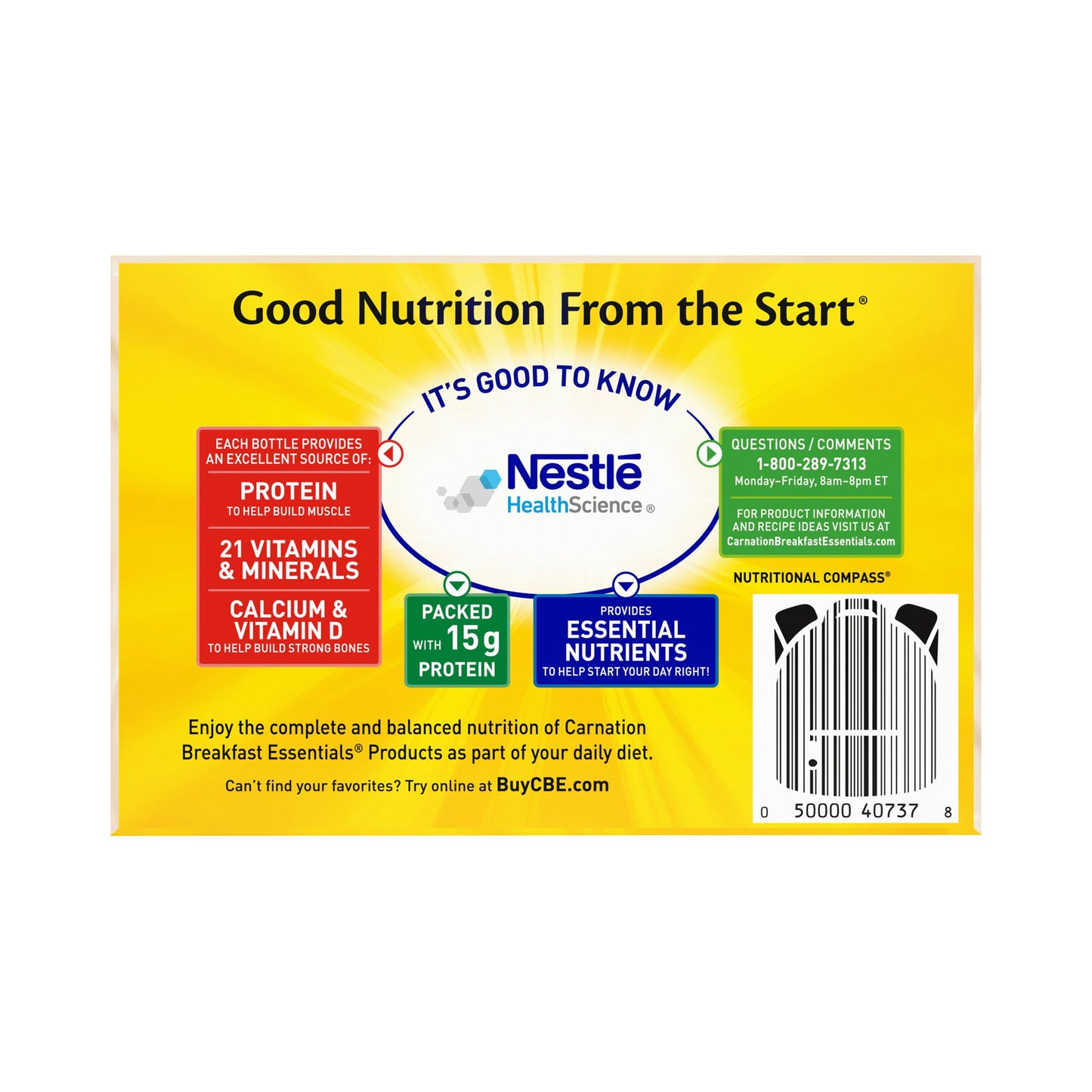 CARNATION, BREAKFAST ESSENTIALS HI PROTEIN LIQ FR VAN (6/PK