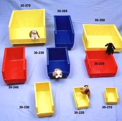 BIN, OPEN FRNT STACK BLU
