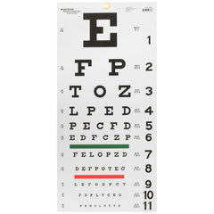 CHART, EYE TEST SNELLEN LF 20'22"X11" (5/BG)