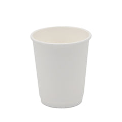 CUP, PAPER DBL WALL WHT 8OZ (500/CS)