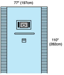 DRAPE, OPHTHALMOSCOPE FENSTRATED STR (10/CS)