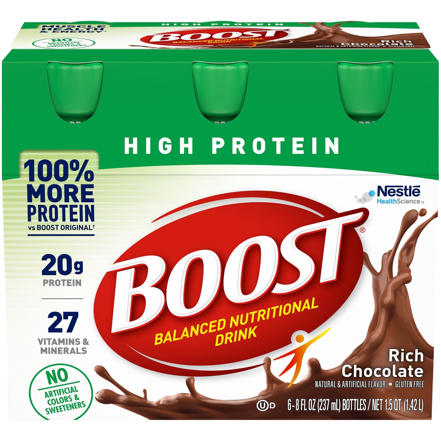 BOOST, HIGH PROTEIN CHOCOLATE 8OZ (6/PK 4PK/CS)