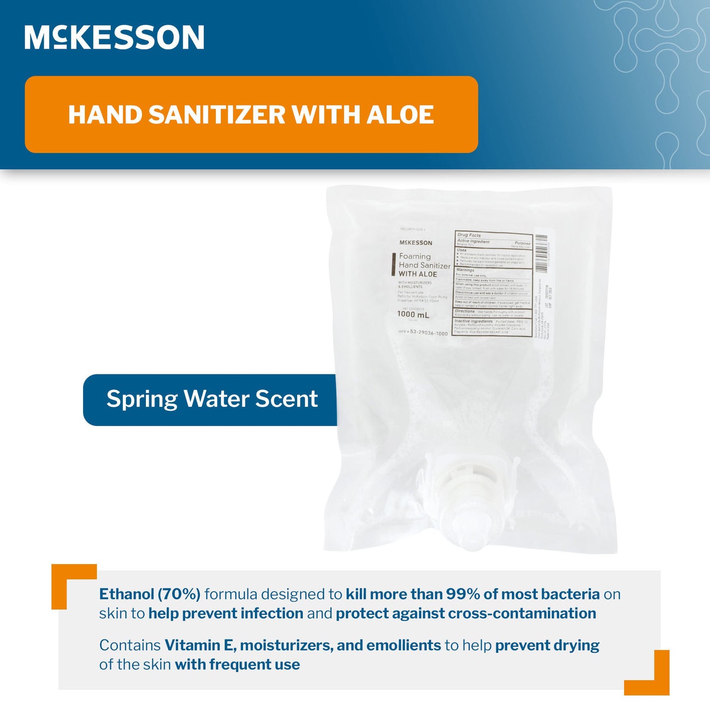 SANITIZER, FOAM ALOE 1000ML (4/CS)