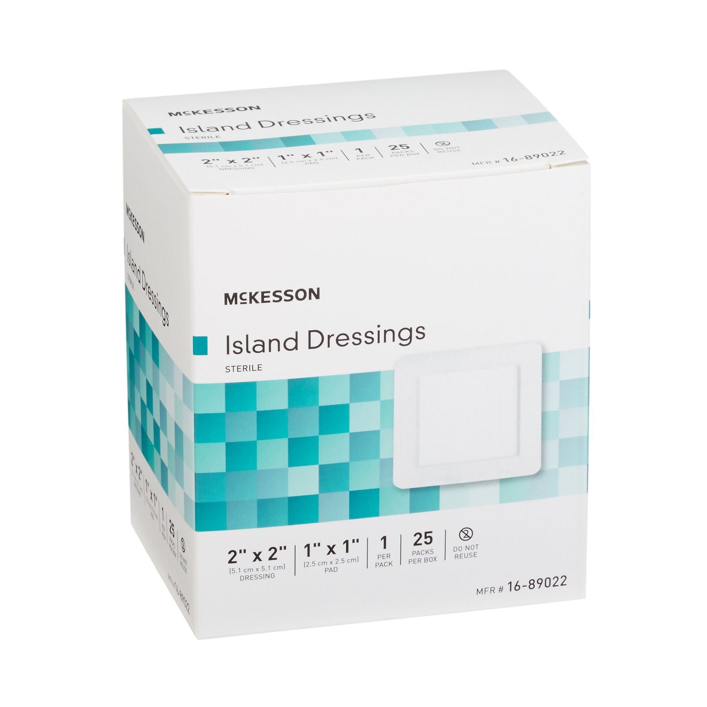 DRESSING, ISLAND BORDER-GAUZE STR LF 2X2" (25/BX 4BX/CS)