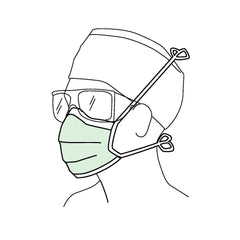 Halyard Surgical Mask, Anti-Fog Adhesive Film, Tie Closure, One Size Fits Most
