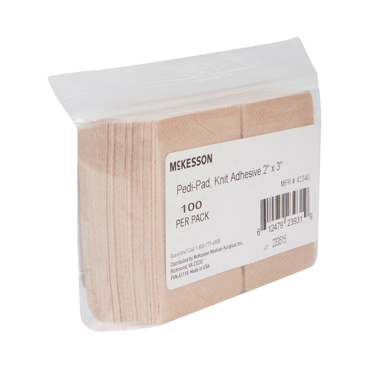 PAD, KNIT ADH 2"X3" (100EA/PK DH 2"X3" (100/PK 6PK/CS)