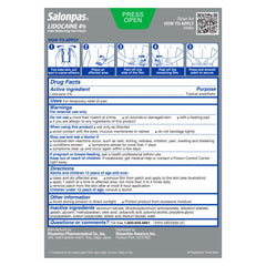 SALONPAS, PATCH GEL LIDOCAINE PAIN (6/EA 3/PK 12PK/CS)