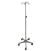 POLE, IV 4HOOK 5LEG BASE