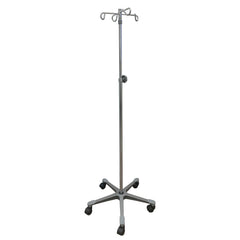 POLE, IV 4HOOK 5LEG BASE