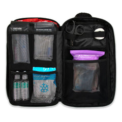 FIRST AID KIT, MYFAK LG STD 200PC NYLON BG BLK 14X8.75X6"