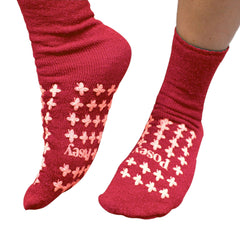 SOCKS, NONSKID LG RED POSEY