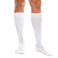 SOCK, COMPRESSION THERAFIRM KNEE-HIGH WHT 10-15MMHG MED