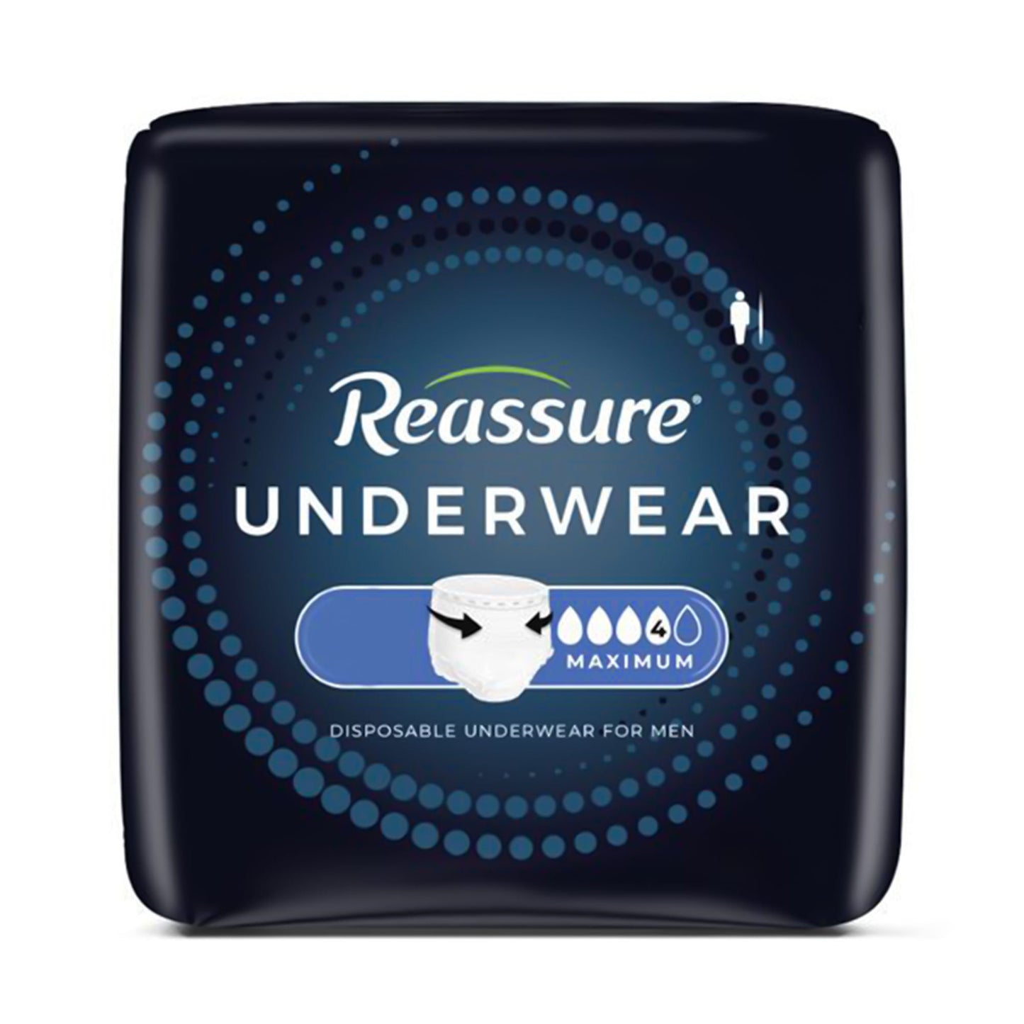 Reassure® Maximum Absorbent Underwear for Men, Medium – Heavy Absorbency, Large