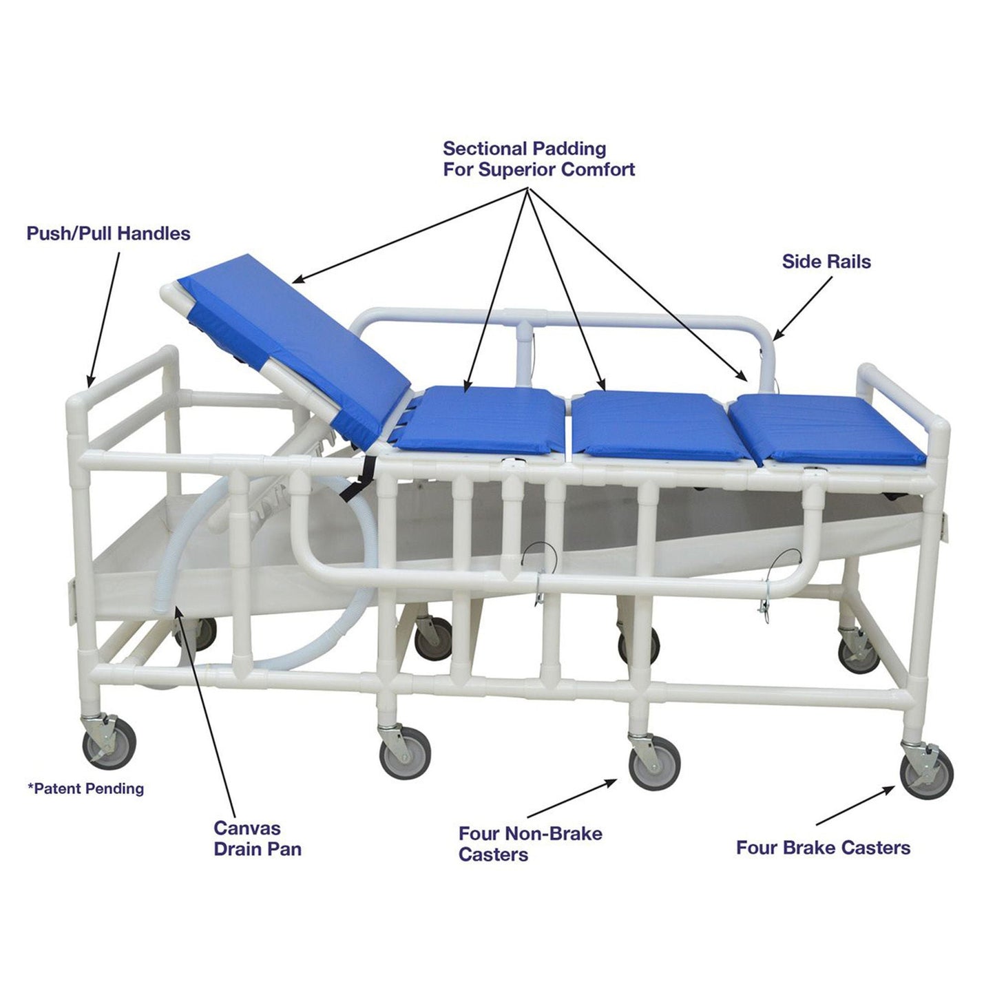 GURNEY, SHOWER BARIATRIC 900LBEC D/S