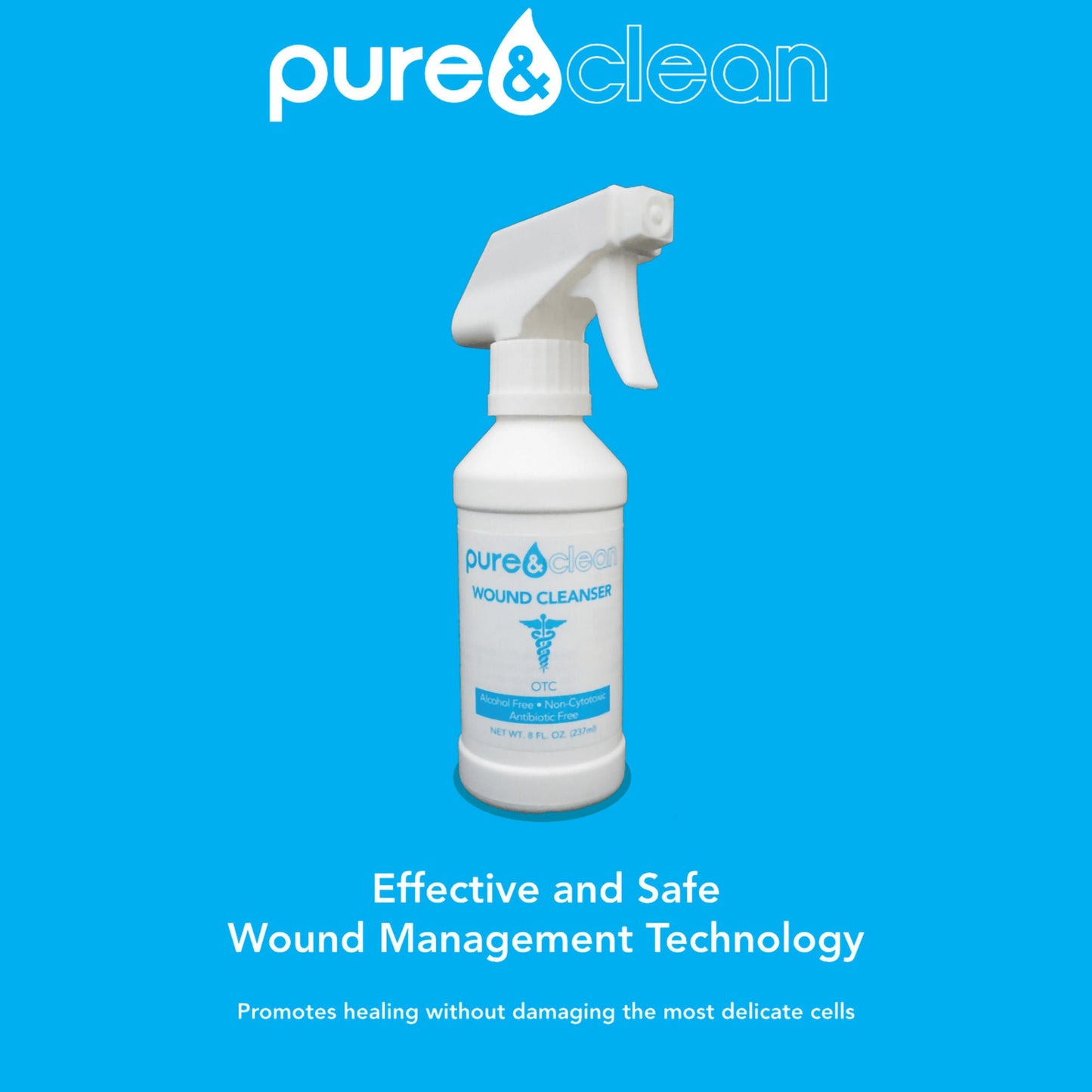 CLEANSER, WND PURE AND CLEAN 8OZ (12BT/BX)