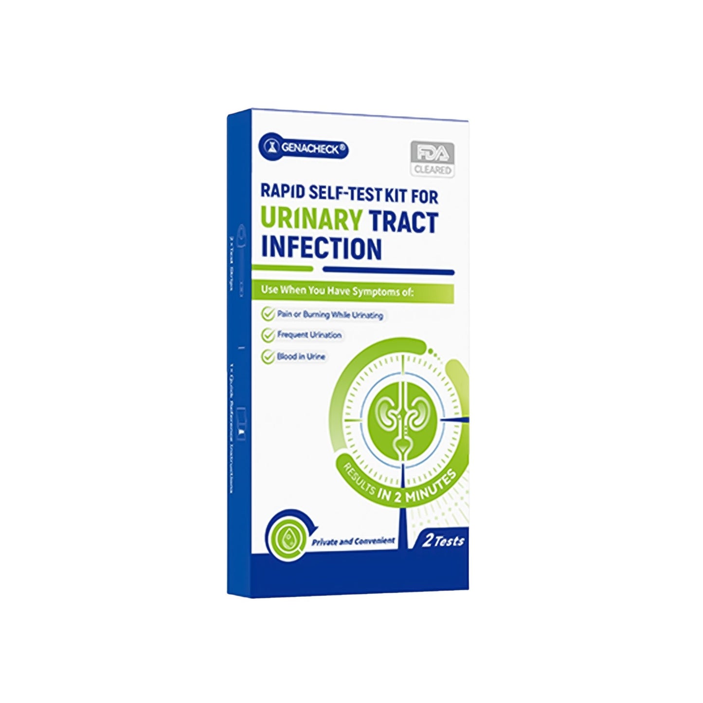 SELF-TEST KIT, URINARY TRACT INFCTN GENACHECK (2/BX 102BX/CS