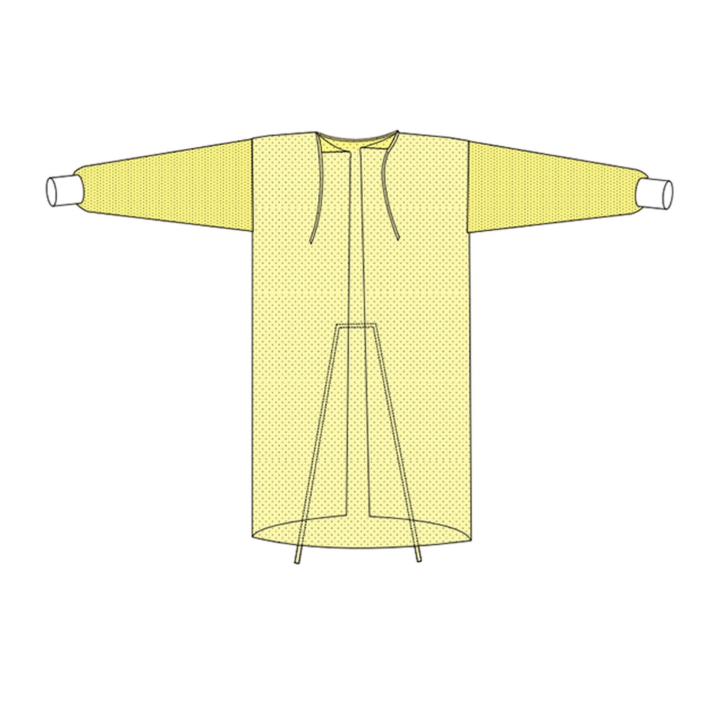 GOWN, PROCEDURE N/S YLW LG 45"(10/BG 10BG/CS)
