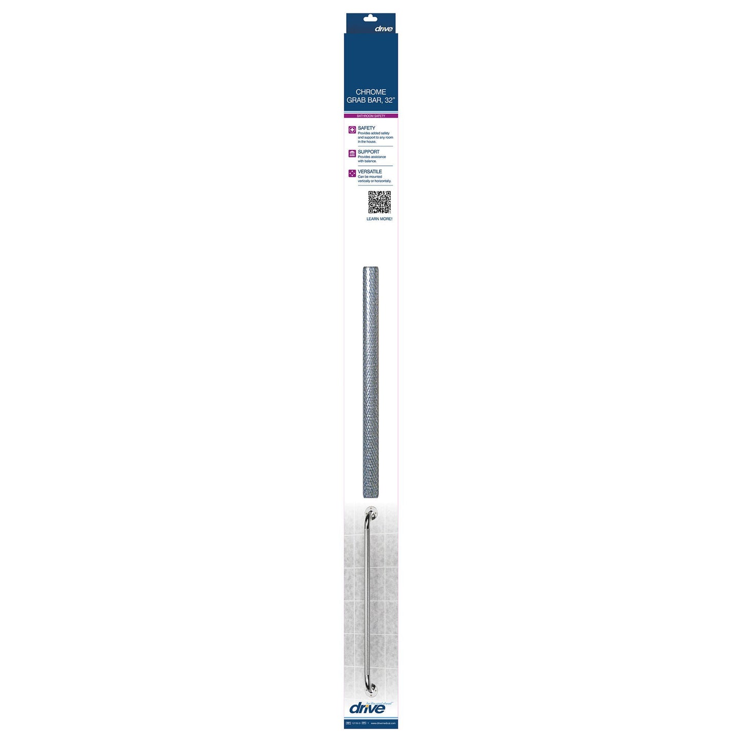 BAR, GRAB KNURLED CHROME 32" (3/BX)